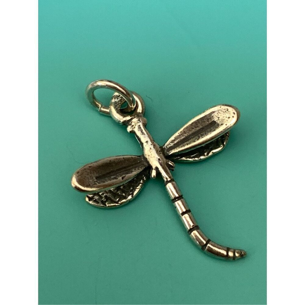 .925 Dragonfly Sterling Silver Jewelry Charm #garden
